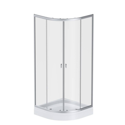 W88E-205-080MT64 X-Joy Twin Slide,  Душевое ограждение c поддоном, 80x80, профиль мат Хром