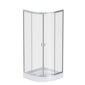 W88E-205-080MT64 X-Joy Twin Slide,  Душевое ограждение c поддоном, 80x80, профиль мат Хром