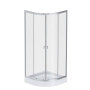 W88E-205-080MT64 X-Joy Twin Slide,  Душевое ограждение c поддоном, 80x80, профиль мат Хром