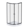 W88E-205-080BT64 X-Joy Twin Slide,  Душевое ограждение c поддоном, 80x80, профиль Черный