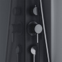 W90C-401-090BT Gem кабина душевая 90x90, 1/4 круга,  профиль Черный, стекло прозрачное