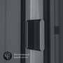 W90C-401-090BT Gem кабина душевая 90x90, 1/4 круга,  профиль Черный, стекло прозрачное