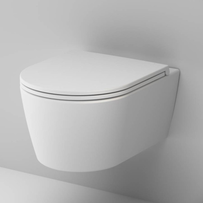 C8F1700MWSC Func подвесной унитаз 49 см FlashClean с сиденьем микролифт, бел мат