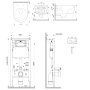 IS90138.8F1701 Инсталляция с клавишей PrimeFit L, мат.черный, с подвесным унитазом Func 54 FlashClean с сид м/л