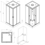 W94C-403-090MT X-Joy Square кабина душевая  90x90,  профиль мат.хром, стекло прозрачное