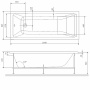 W93A-160-070W-R Gem  каркас для ванны 160х70 см