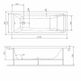 W93A-170-070W-R Gem  каркас для ванны 170х70 см