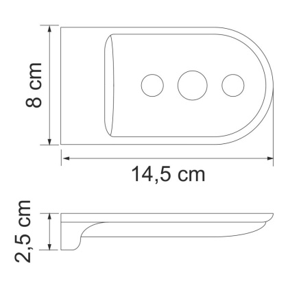 Мыльница решетка Kammel, 8х2,5х14,5 см, хром, K-8369