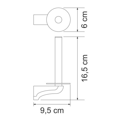 Держатель туалетной бумаги Kammel, 6х16,5х9,5 см, хром, K-8397