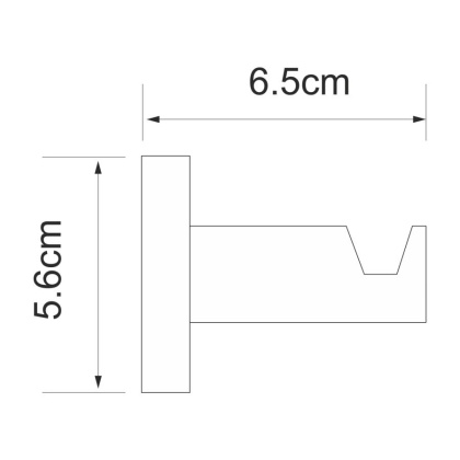 Крючок Isen, 5,6х5,6х6,5 см, хром, K-4023