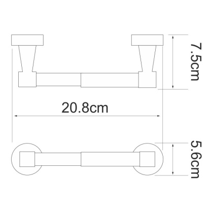Держатель туалетной бумаги Isen, 20,8х5,6х7,5 см, хром, K-4022