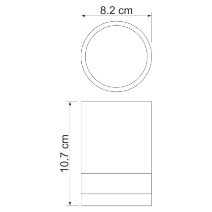 Стакан для зубных щеток Inn, 8,2х10,7х8,2 см, бежевый, K-4328