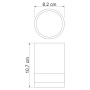 Стакан для зубных щеток Inn, 8,2х10,7х8,2 см, бежевый, K-4328