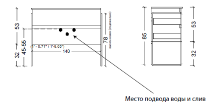 Тумба без раковины Vallessi 140*46cm  Белый глянец 4 полки 837-140-W Boheme
