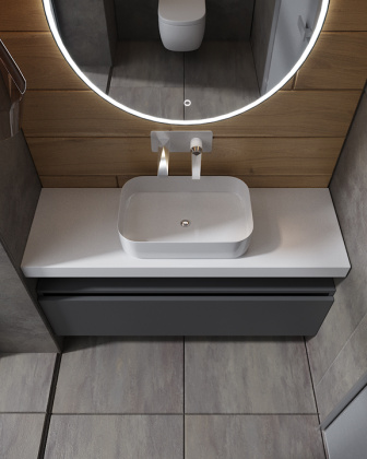Ящик под столешницу 120см АНТРАЦИТ глянец VALLESSI UNO-S 897-120-A glossy Boheme