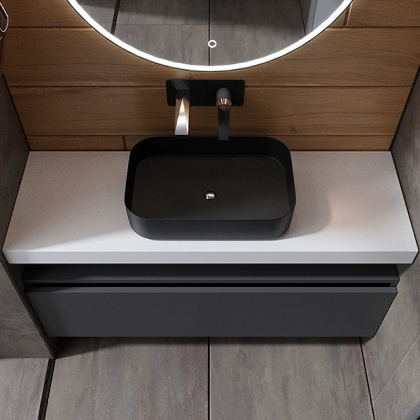 Ящик под столешницу 120см АНТРАЦИТ мат. VALLESSI UNO-S 897-120-A mat Boheme