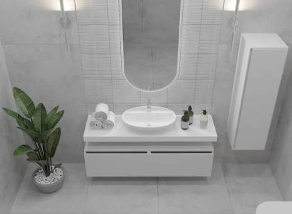 Ящик под столешницу 140см WHITE глянец VALLESSI UNO-S 897-140-W Boheme