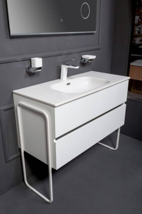 Тумба без раковины Vallessi 100*46cm WHITE 2 полки, 837-100-W Boheme