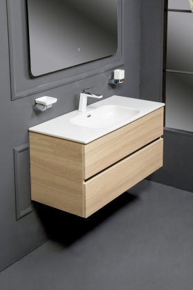 Тумба без раковины Vallessi 80*46cm LIGHT OAK мат. 2 полки 837-080-L Boheme