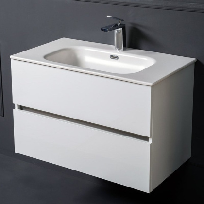 Тумба без раковины Vallessi 80*46cm WHITE 2 полки, 837-080-W Boheme