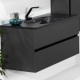 Тумба без раковины Vallessi 140*46cm АНТРАЦИТ мат 4 полки 837-140-A matt Boheme