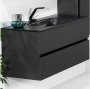 Тумба без раковины Vallessi 140*46cm АНТРАЦИТ мат 4 полки 837-140-A matt Boheme