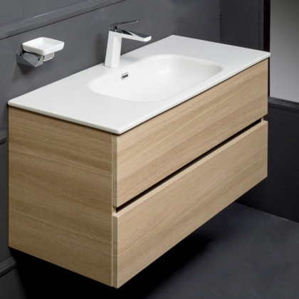 Тумба без раковины Vallessi 140*46cm LIGHT OAK 4 полки 837-140-LA Boheme