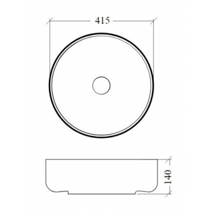 Раковина LV204 Corian DELMAR 41,5*14см