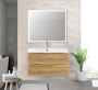 Тумба с раковиной подвесная  BelBagno ACQUA 100 Rovere Rustico, раковина белая