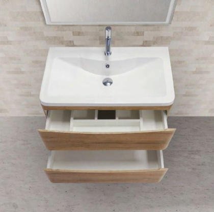 Тумба с раковиной подвесная  BelBagno ACQUA 80 Bianco Lucido, раковина белая