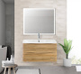 Тумба с раковиной подвесная  BelBagno ACQUA 80 Rovere Rustico, раковина белая