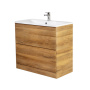 Тумба с раковиной напольная BelBagno ALBANO 100 Bianco Lucido, раковина белая