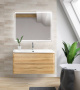 Тумба с раковиной подвесная BelBagno ALBANO 90 Rovere Rustico, раковина белая