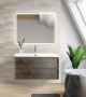 Тумба с раковиной подвесная BelBagno ALBANO 90 Rovere Rustico, раковина белая