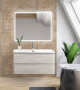 Тумба с раковиной подвесная BelBagno ALBANO 90 Rovere Rustico, раковина белая