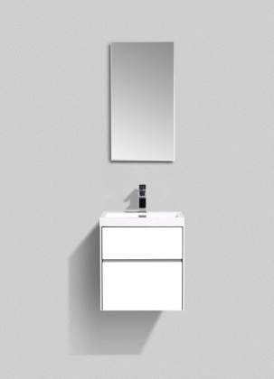 Тумба с раковиной подвесная BelBagno PIETRA MINI 50AS Bianco Lucido, раковина белая
