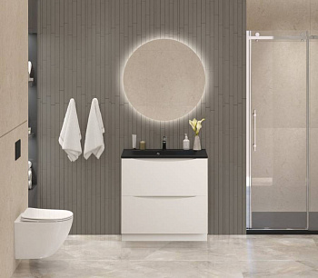Тумба с раковиной напольная BelBagno MARINO 80 Bianco Lucido, раковина белая