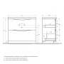 Тумба с раковиной напольная BelBagno MARINO 90 Bianco Lucido, раковина белая