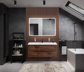 Тумба с раковиной подвесная BelBagno MARINO 110 Bianco Lucido, раковина белая