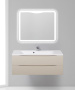 Тумба с раковиной подвесная BelBagno MARINO 120 Rovere Bianco, раковина белая