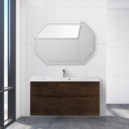 Тумба с раковиной подвесная BelBagno MARINO-H60 110 Bianco Lucido, раковина белая