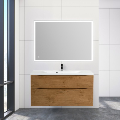 Тумба с раковиной подвесная BelBagno MARINO-H60 110 Rovere Nature, раковина белая