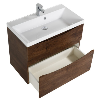 Тумба с раковиной подвесная BelBagno MARINO-H60 80 Rovere Nature, раковина белая