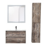 Тумба с раковиной подвесная BelBagno KRAFT 100 Cemento Grigio, раковина белая