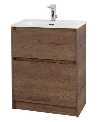 Тумба с раковиной напольная BelBagno KRAFT 39 70 Rovere Tabacco, раковина белая