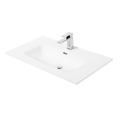 Тумба со стеклянной матовой раковиной напольная BelBagno KRAFT 100 Bianco Opaco, раковина белая