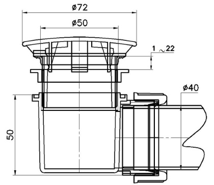 Сифон для душевого поддона RGW Velplex QYD-02 18241102-01 Хром