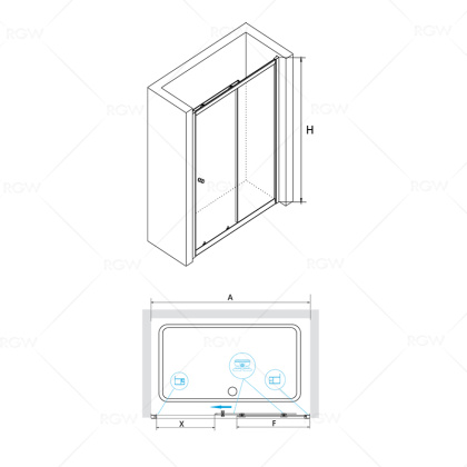 Душевая дверь RGW Classic CL-12 140 04091214-11 профиль Хром стекло прозрачное