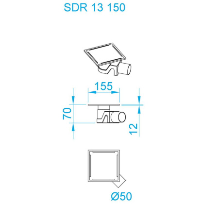 Душевой трап RGW SDR-13B, RGW 47211315-04