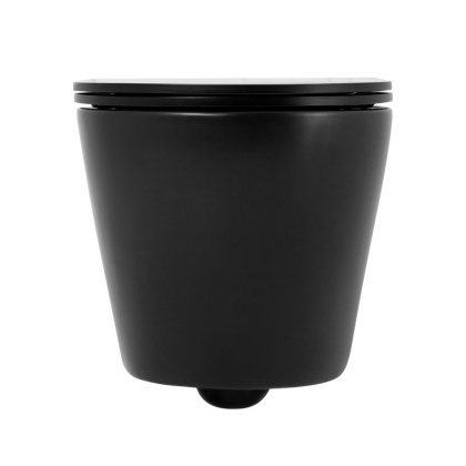 COLORATO Сиденье дюропласт, soft close, металлическое крепление, чёрное матовое, BB062SC-MB